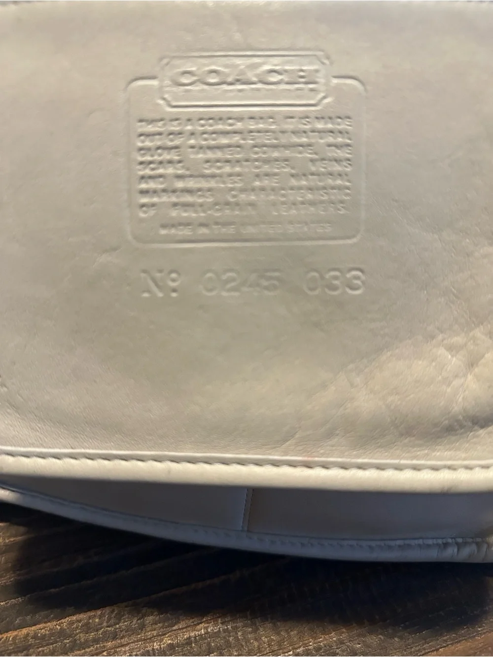 Vintage Coach Cafe Bag 4111 Bone Ivory Leather Crossbody USA